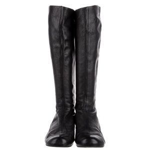 LANVIN knee high leather riding boots